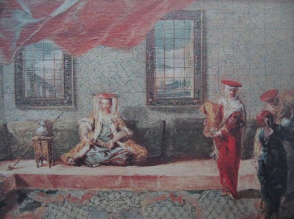 Franchesco (or Jean Antonio) Guardi. Scene in the Harem. 1742  1743. Museum of Art. Dusseldorf