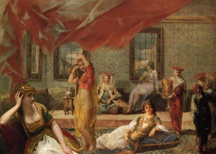 Jean Antonio Guardi. The Harem Scene. 1743. Thyssen-Bornemisza Museum, Lugano - Scenes of Harem Life in West European Painting