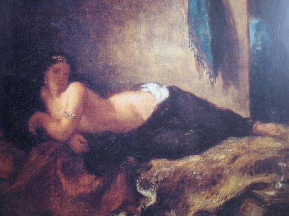 Eugene Delacroix. Odalisque, Lying on the Couch. 1846. Paris. Louvre - Scenes of Harem Life in West European Painting 