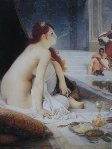 Jean Jules Antoine Lecomte du Nouy. The White Slave. 1888. Museum of Fine Arts, Nants- Scenes of Harem Life in West European P