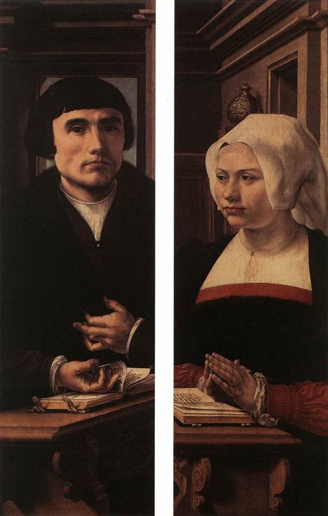 Paired portraits (man and woman)