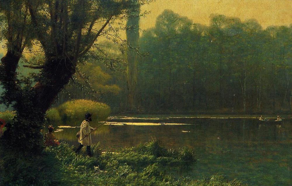 Fishing scenes in painting and art