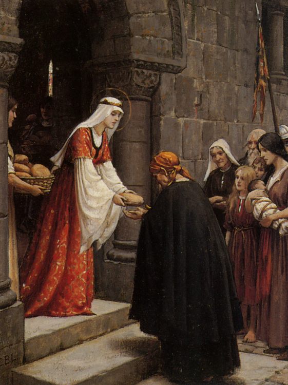 The Charity of Saint Elizabeth of Hungary :: Edmund Blair Leighton - History painting ôîòî