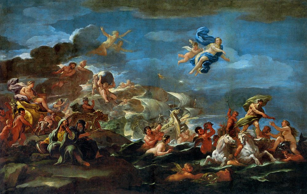Il Trionfo di Bacco Nettuno e Anfitrite :: Luca Giordano - mitologia e poesia фото