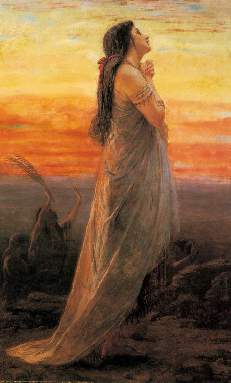 The Lament of Jephthah's Daughter :: George Elgar Hicks - Bible scenes in art and painting фото