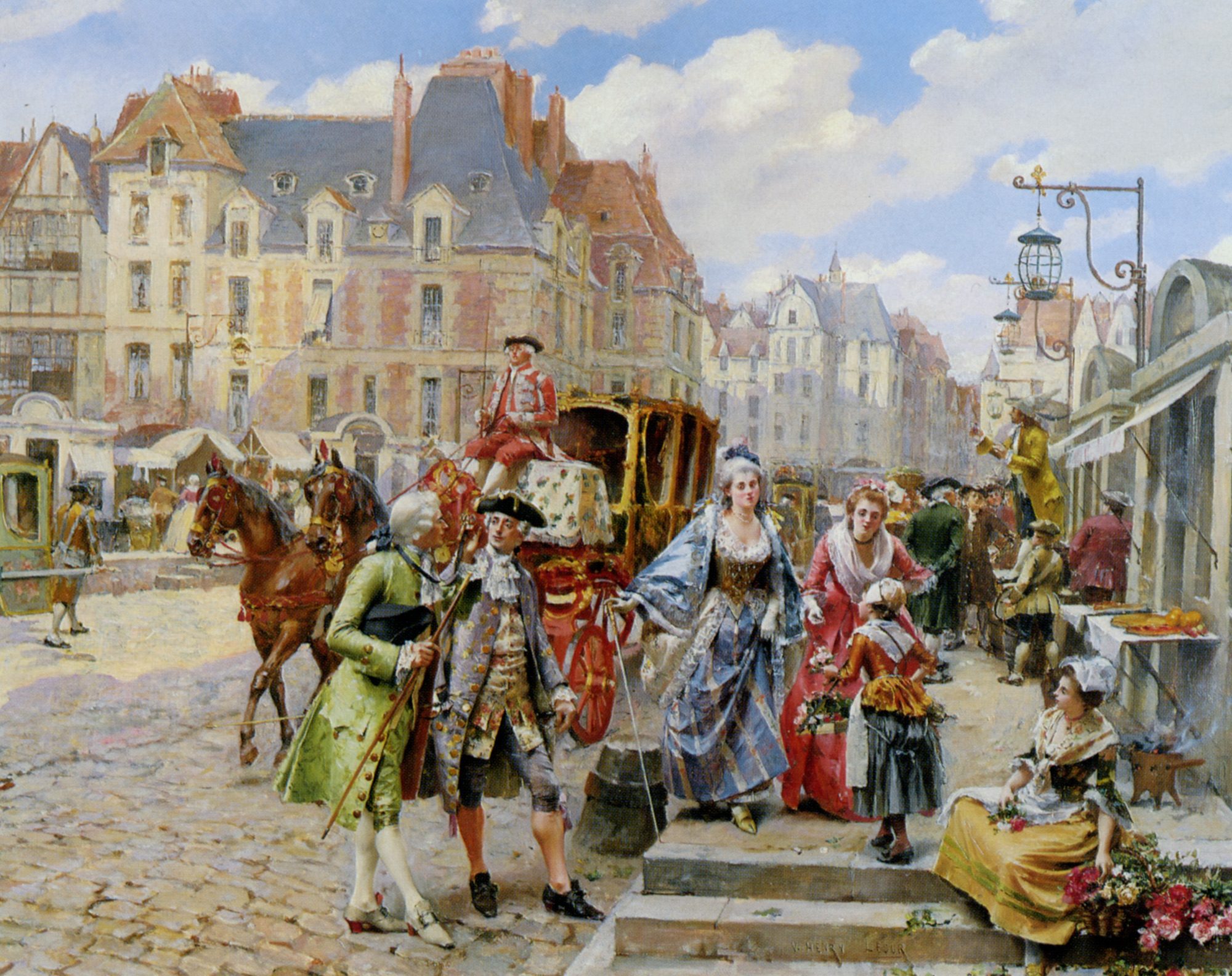 Начало 18 века в европе. Henry Victor Lesur художник.