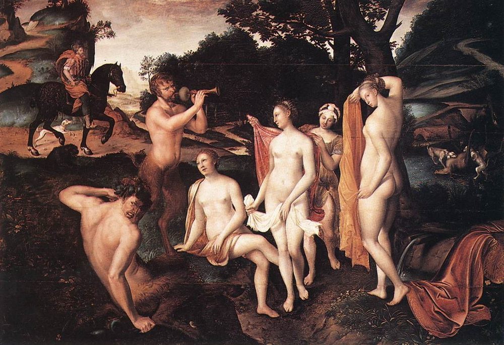 The Bath of Diana :: Fransois Clouet - nu art in mythology painting ôîòî