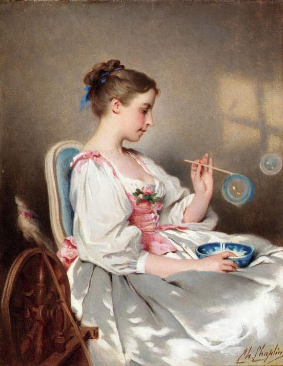 Blowing Bubbles :: Charles Chaplin - 6 woman's portraits hall ( The middle of 19 centuries ) in art and painting ôîòî