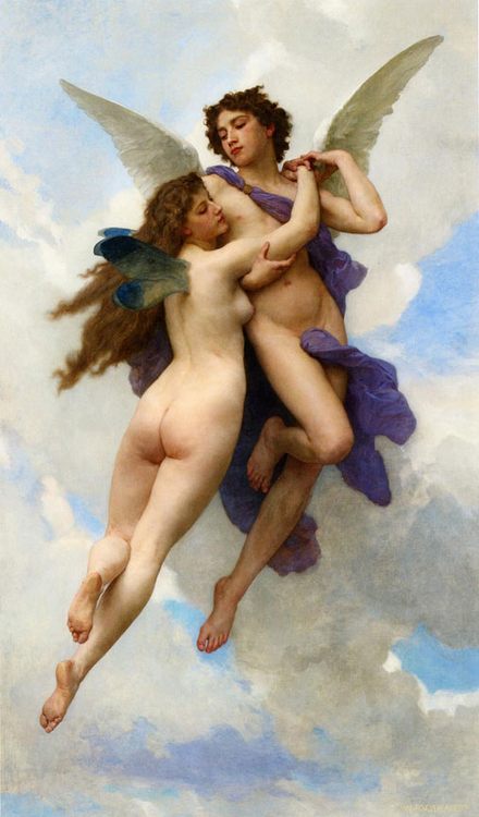 Cupid and Psiheja :: William Adolphe Bouguereau - nu art in mythology painting ôîòî