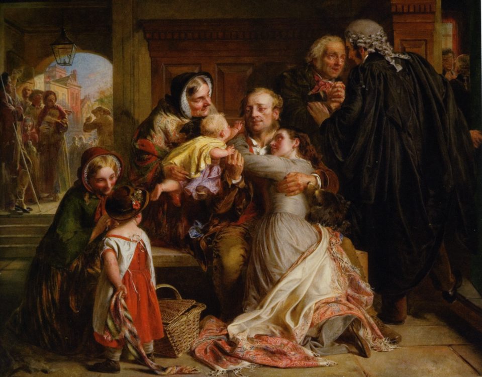 Not Guilty :: Abraham Solomon - Woman and child in painting and art ôîòî
