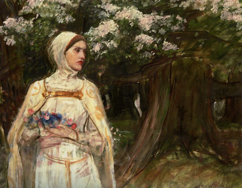 Matilda formerly called Beatrice :: John William Waterhouse - mythology and poetry ôîòî