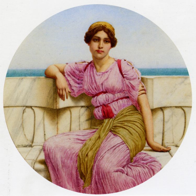 On The Terrace :: John William Godward  - Antique beauties in art and painting ôîòî