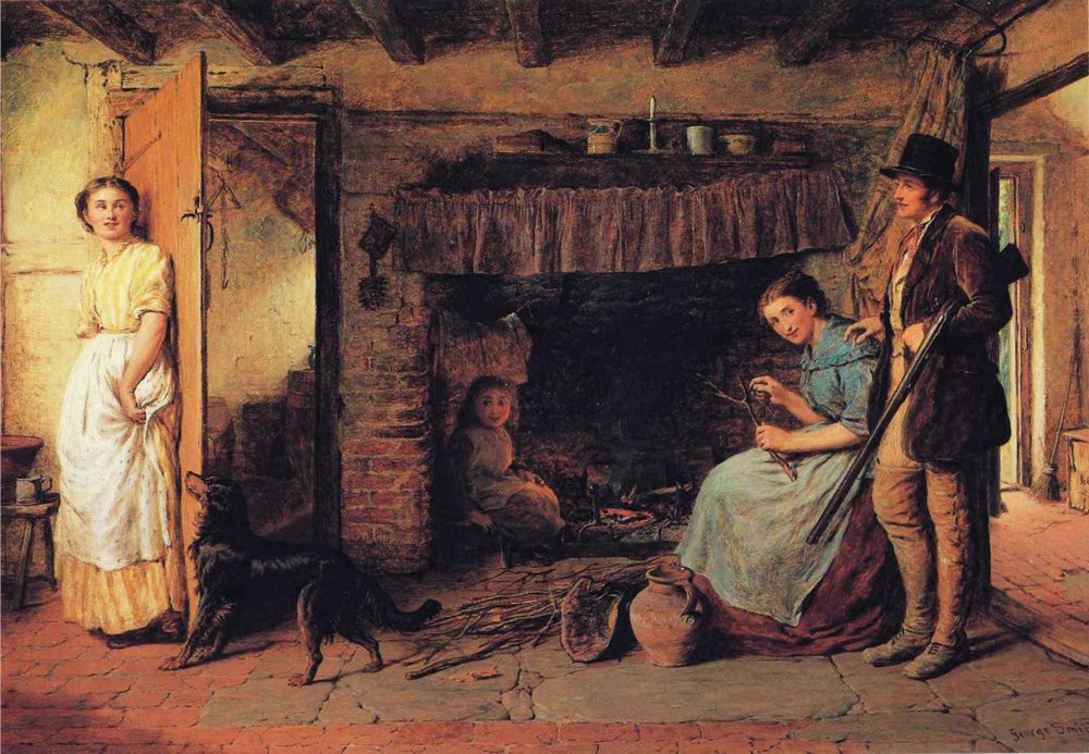 The Gamekeeper's Courtship :: George Smith - Romantic scenes in art and painting ôîòî