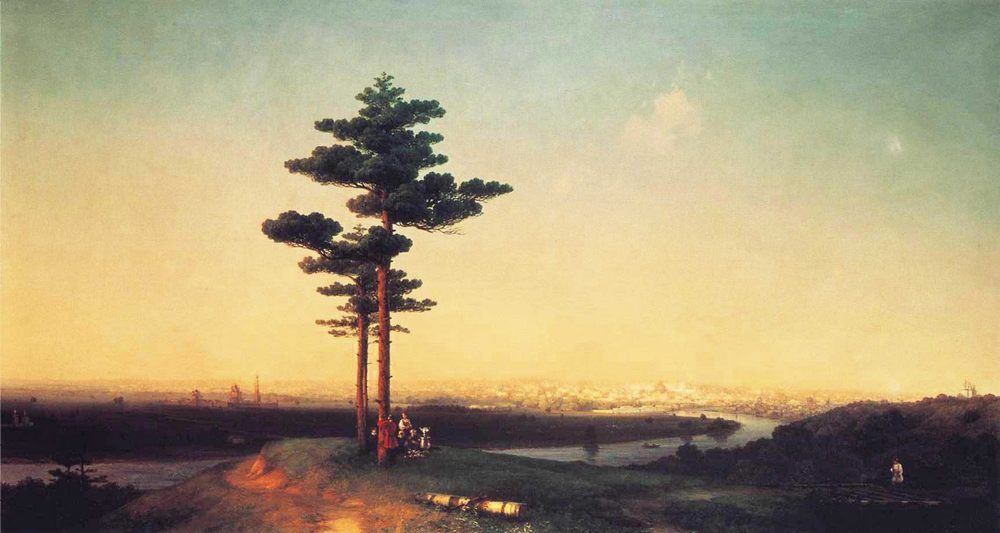 View of Moscow from the Sparrow Hills :: Ivan Constantinovich Aivazovsky - River landscapes ôîòî