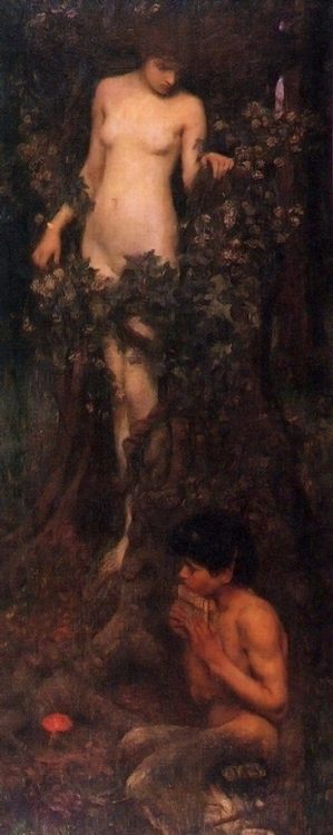 The Hamadryad :: John William Waterhouse - nu art in mythology painting ôîòî