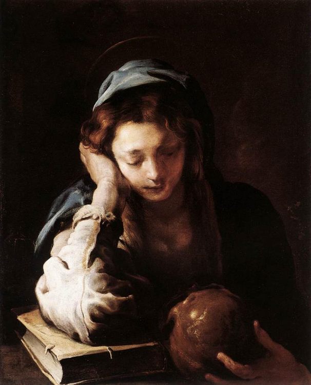 The Repentant St Mary Magdalene :: Domenico Feti - Bible scenes in art and painting ôîòî