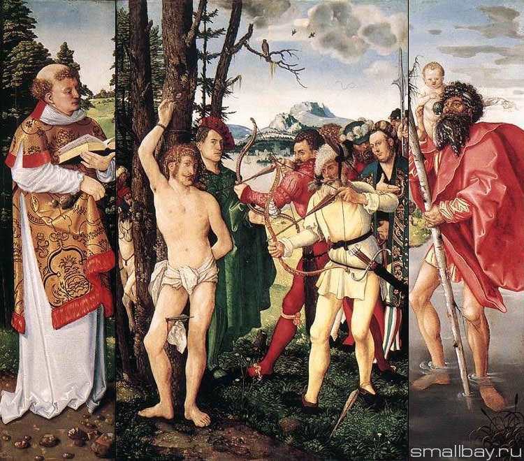 The altar of St. Sebastian, a triptych :: Hans Baldung - user art painting gallery ôîòî