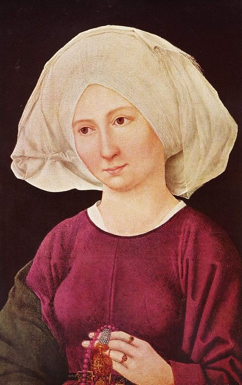 Portrait of the young woman :: Martin Shongauer - 1 women portraits 15th century hall ôîòî
