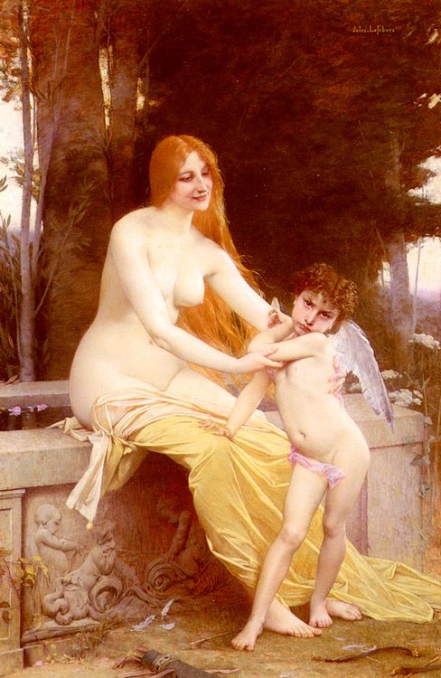 L'amour Blesse (Love Hurts) :: Jules Joseph Lefebvre - nu art in mythology painting ôîòî