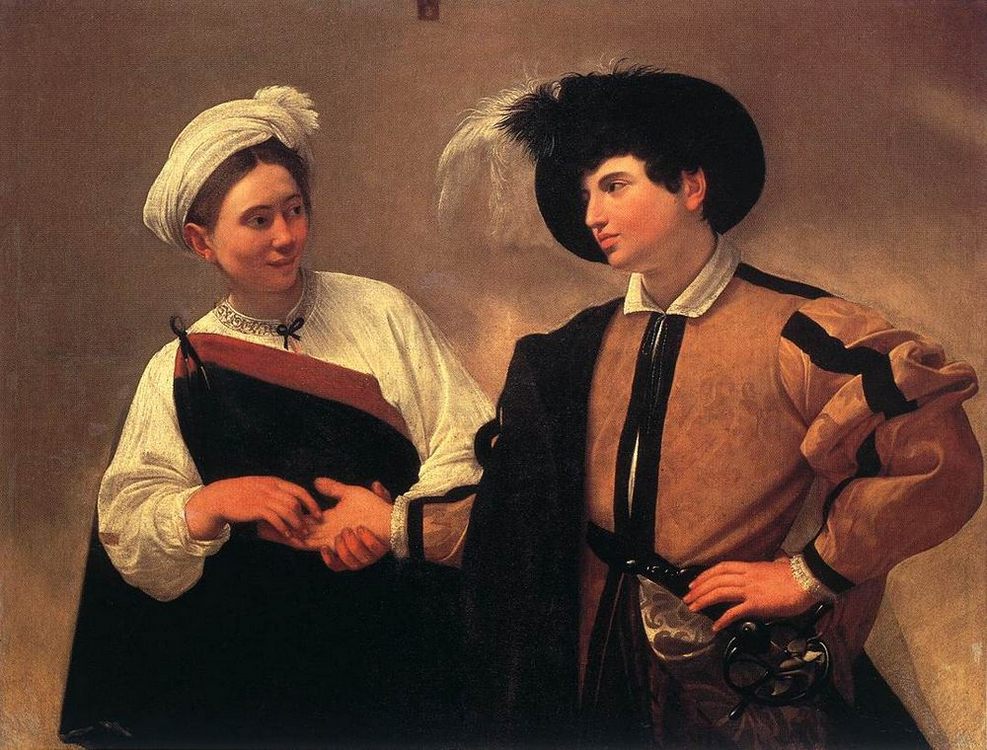 The Fortune Teller :: Caravaggio - Romantic scenes in art and painting ôîòî