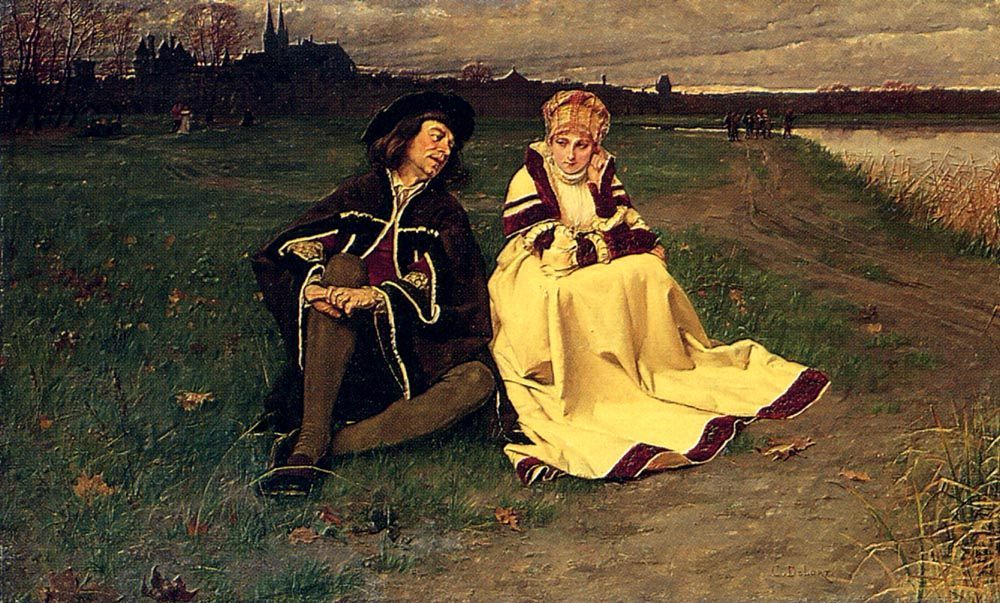  The Proposal :: Charles Edouard Edmond Delort - Romantic scenes in art and painting ôîòî