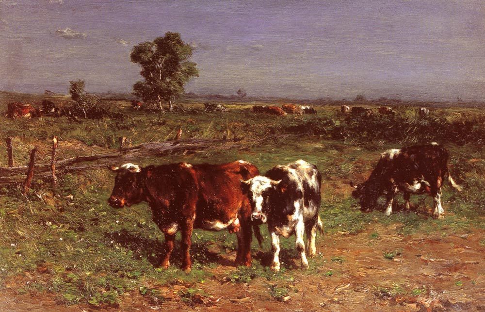 Cattle Grazing :: Johannes-Hubertus-Leonardus de Haas - Village life ôîòî