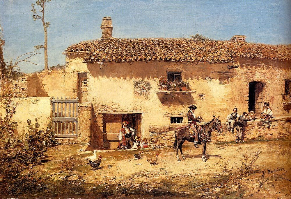 A Spanish Farm :: Jose Benlliure y Gil - Village life ôîòî