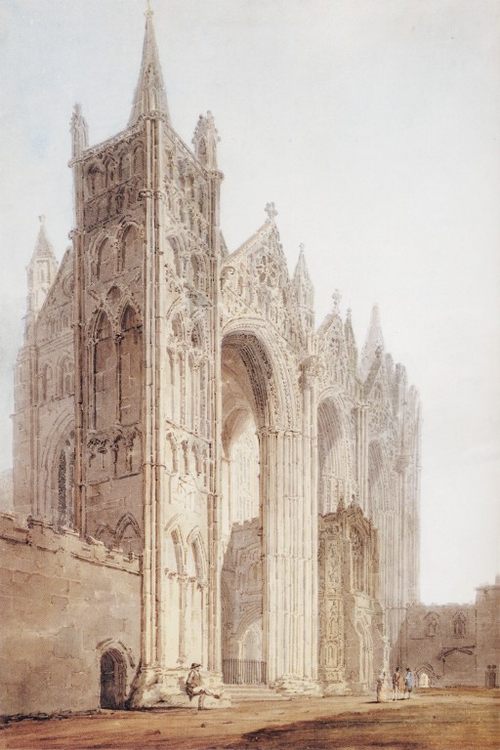 The West Front of Peterborough Cathedral :: Thomas Girtin - Architecture ôîòî