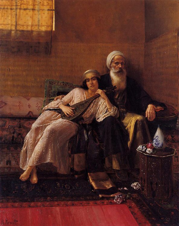 The Musician :: Rudolf Ernst - Arab women (Harem Life scenes) in art  and painting ôîòî