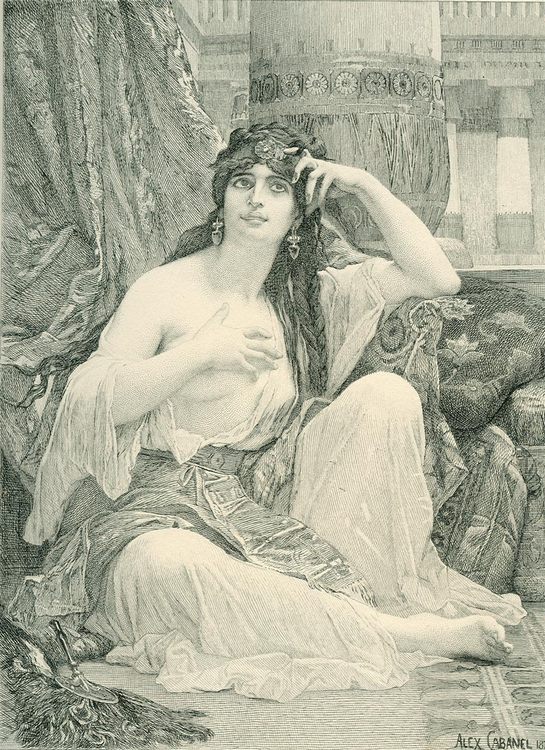 The Sulamite Engraving :: Alexandre Cabanel  - Arab women (Harem Life scenes) in art  and painting ôîòî