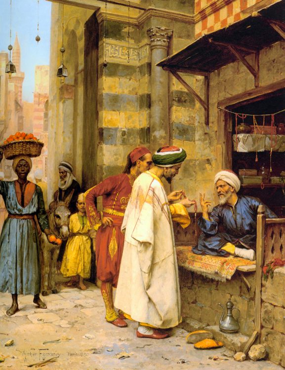Driving a Bargain :: Arthur von Ferraris - scenes of Oriental life (Orientalism) in art and painting ôîòî