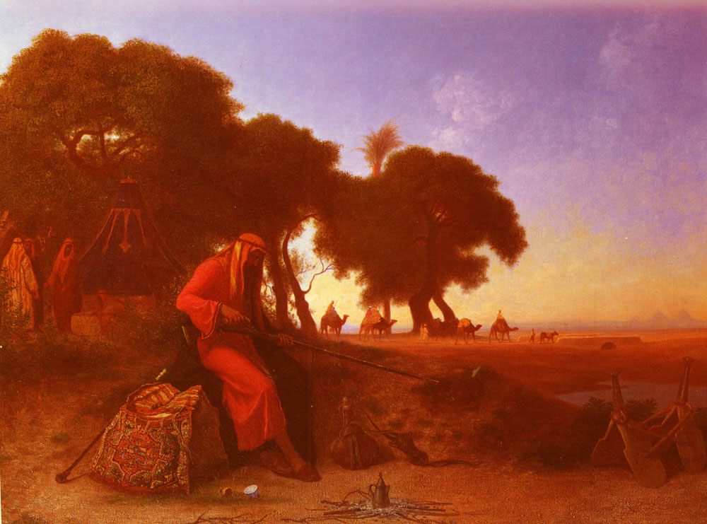 An Arab Encampment :: Charles Theodore Frere - scenes of Oriental life (Orientalism) in art and painting ôîòî