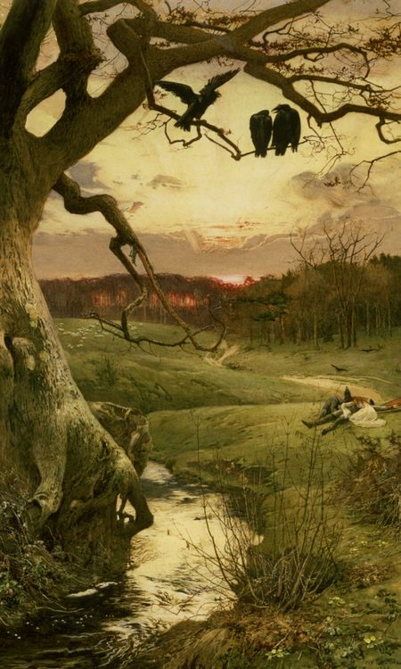 Three Ravens  :: Edward Frederick Brewtnall - Art scenes from literary works ôîòî