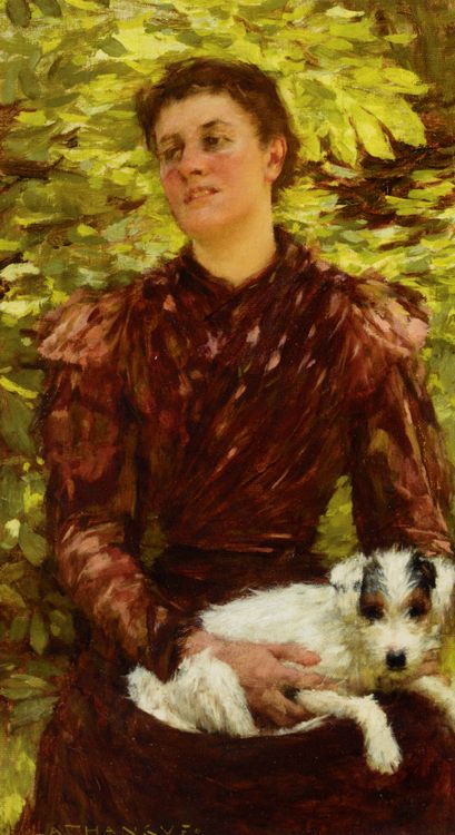 The Puppy :: Henry Herbert La Thangue - 8 female portraits hall ôîòî