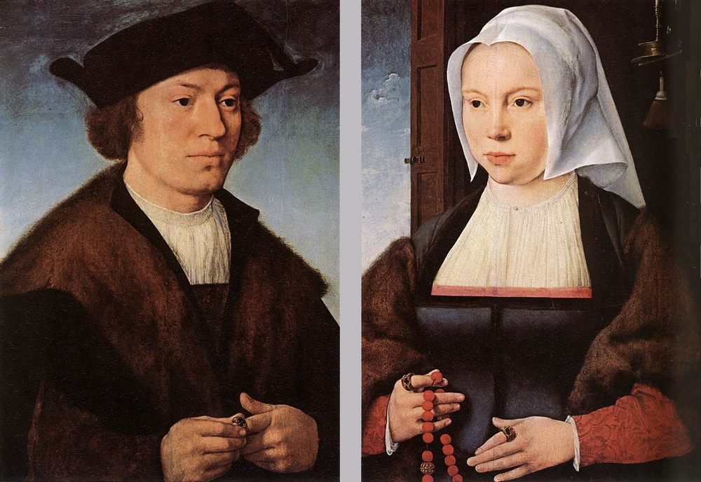 Portrait of a Man and Woman :: Joos van Cleve - man and woman ôîòî