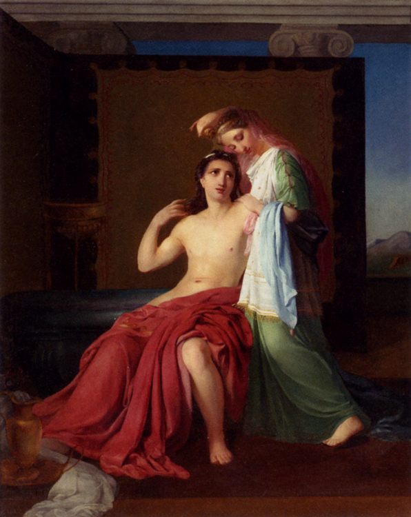 Paris And Helen :: Henri-Joseph Duwee - mythology and poetry ôîòî