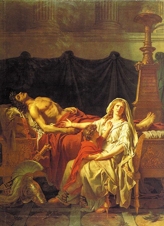 Andromache Mourning Hector :: Jacques-Louis David - mythology and poetry ôîòî