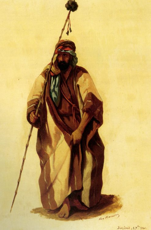 A Man From Bagdad :: Eugene Napoleon Flandin  - scenes of Oriental life (Orientalism) in art and painting ôîòî