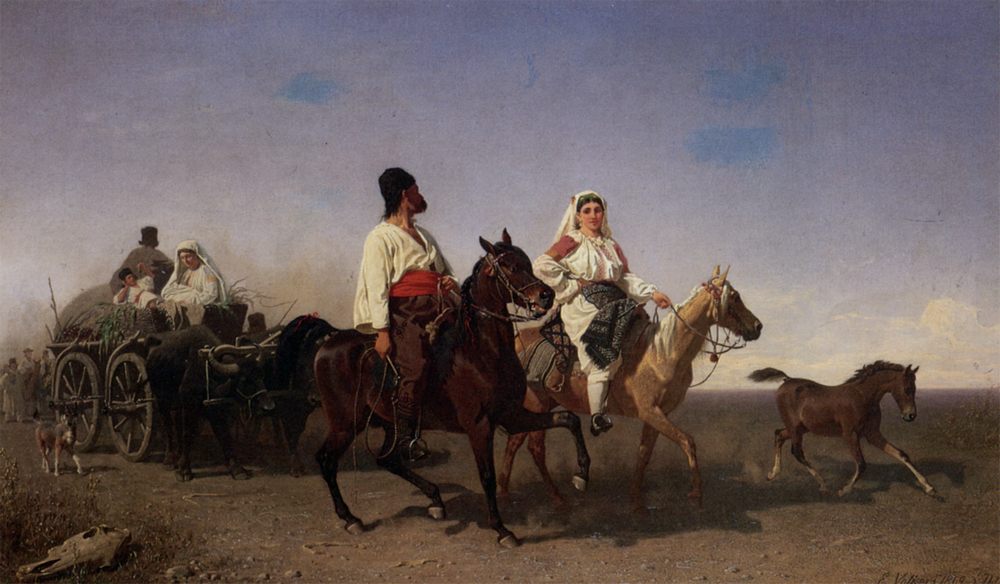 The Gypsy Caravan :: Emil Volkers - Horses in art ôîòî