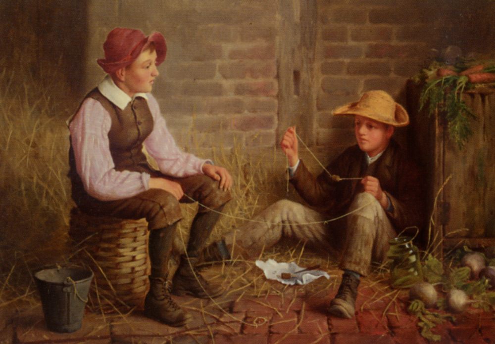 The Young Anglers :: Henry Spernon Tozer - Children's portrait in art and painting ôîòî
