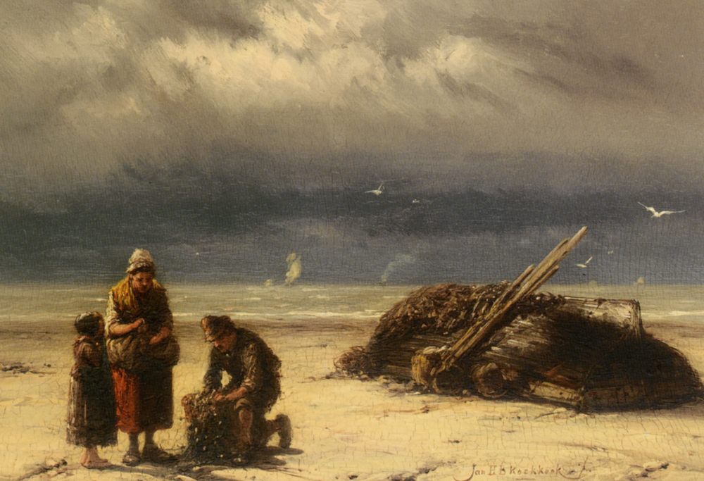 End of the Day :: Johannes Hermanus Koekkoek - Sea landscapes with boats ôîòî