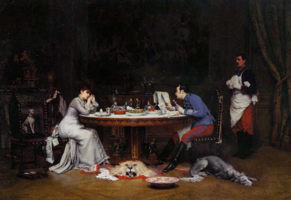 Morning Read :: Auguste Louis Georges Loustanau - Romantic scenes in art and painting ôîòî