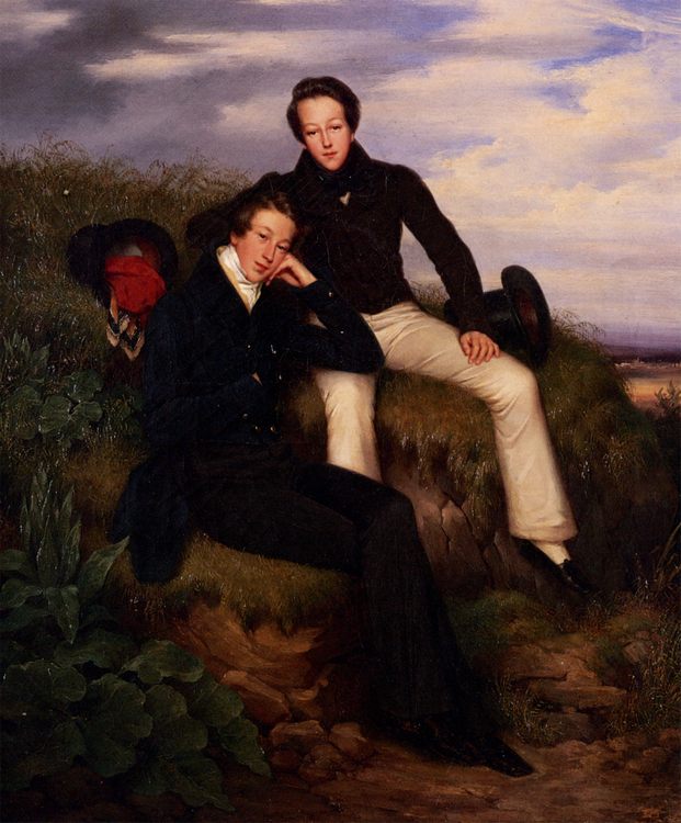 A Day In the Country :: Louis Eugene Coedes - men's portraits 19th century (first half) ôîòî