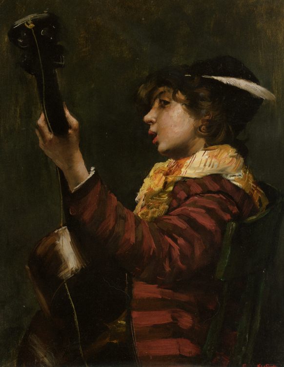 The Guitarist :: Norbert Goeneutte - Portraits of young boys ôîòî