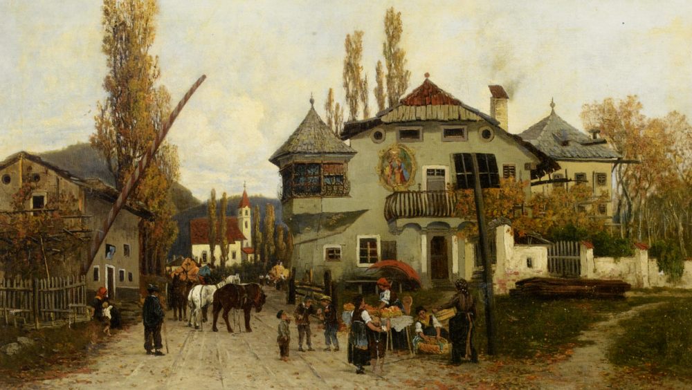 Orange Sellers :: Theodor von Hoermann - Rural houses ôîòî