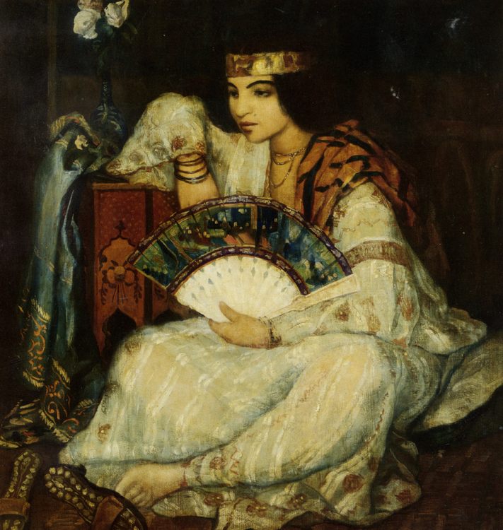 Lady with a Fan :: Emile Bernard - Antique beauties in art and painting ôîòî