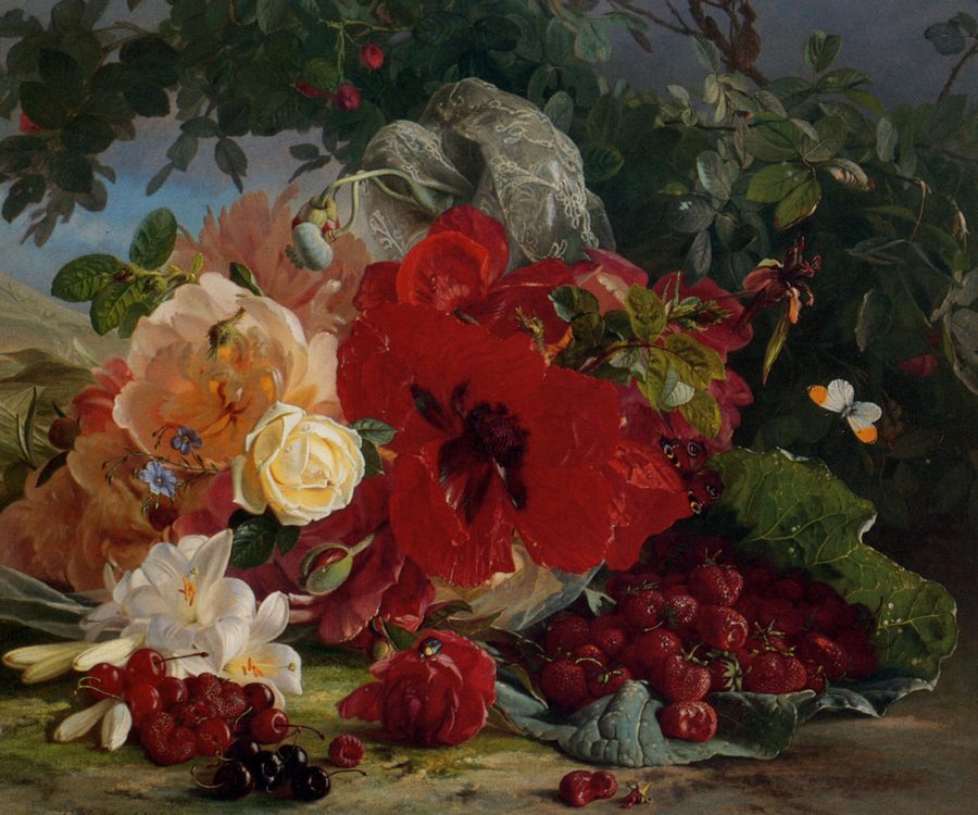 Arrangement of Roses :: Theude Gronland - flowers in painting ôîòî