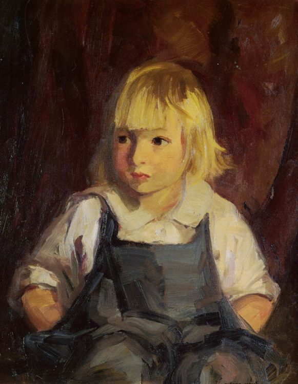 Boy In Blue Overalls :: Robert Henri  - Portraits of young boys ôîòî