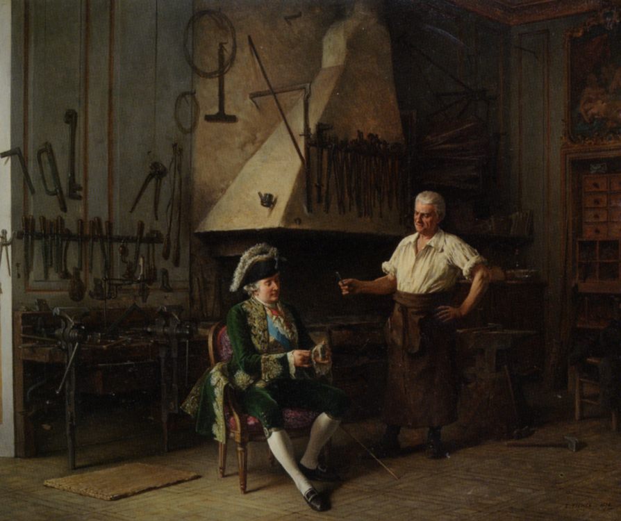 The Forge of King Louis XVI :: Benjamin Eugene Fichel - Interiors in art and painting ôîòî