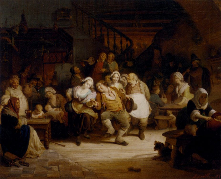 Figures In A Tavern :: August De Wilde - Interiors in art and painting ôîòî